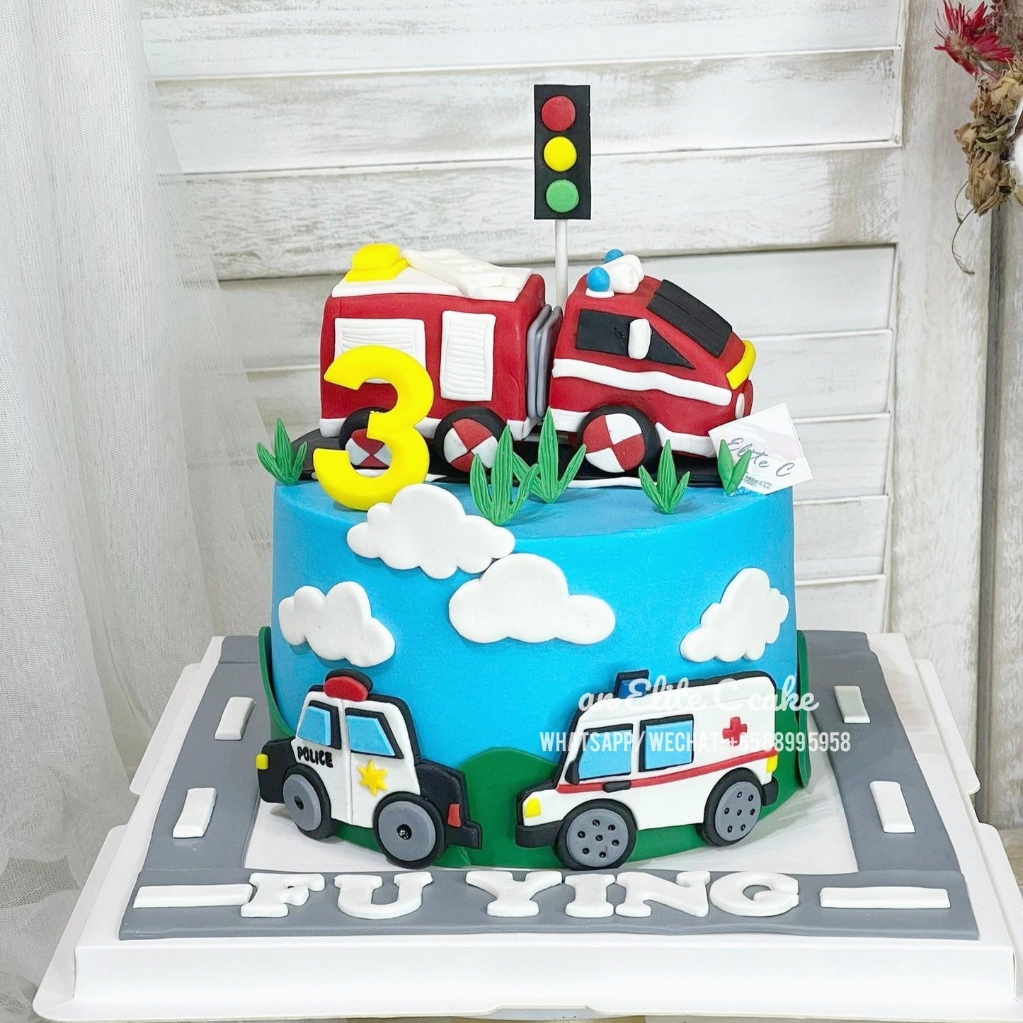 Car Themed Cake for Kids: Super Engines of the City