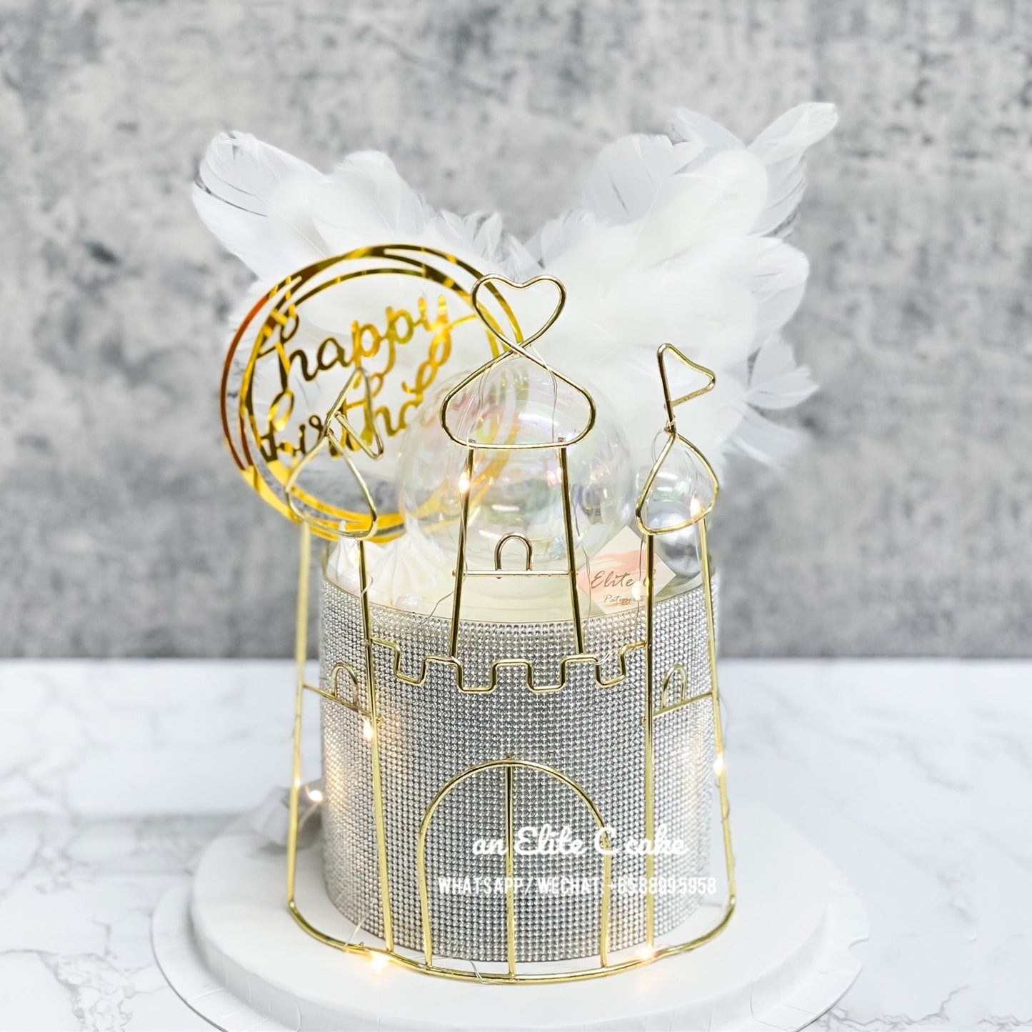 Crown Cake: Golden Castle Wings Cake