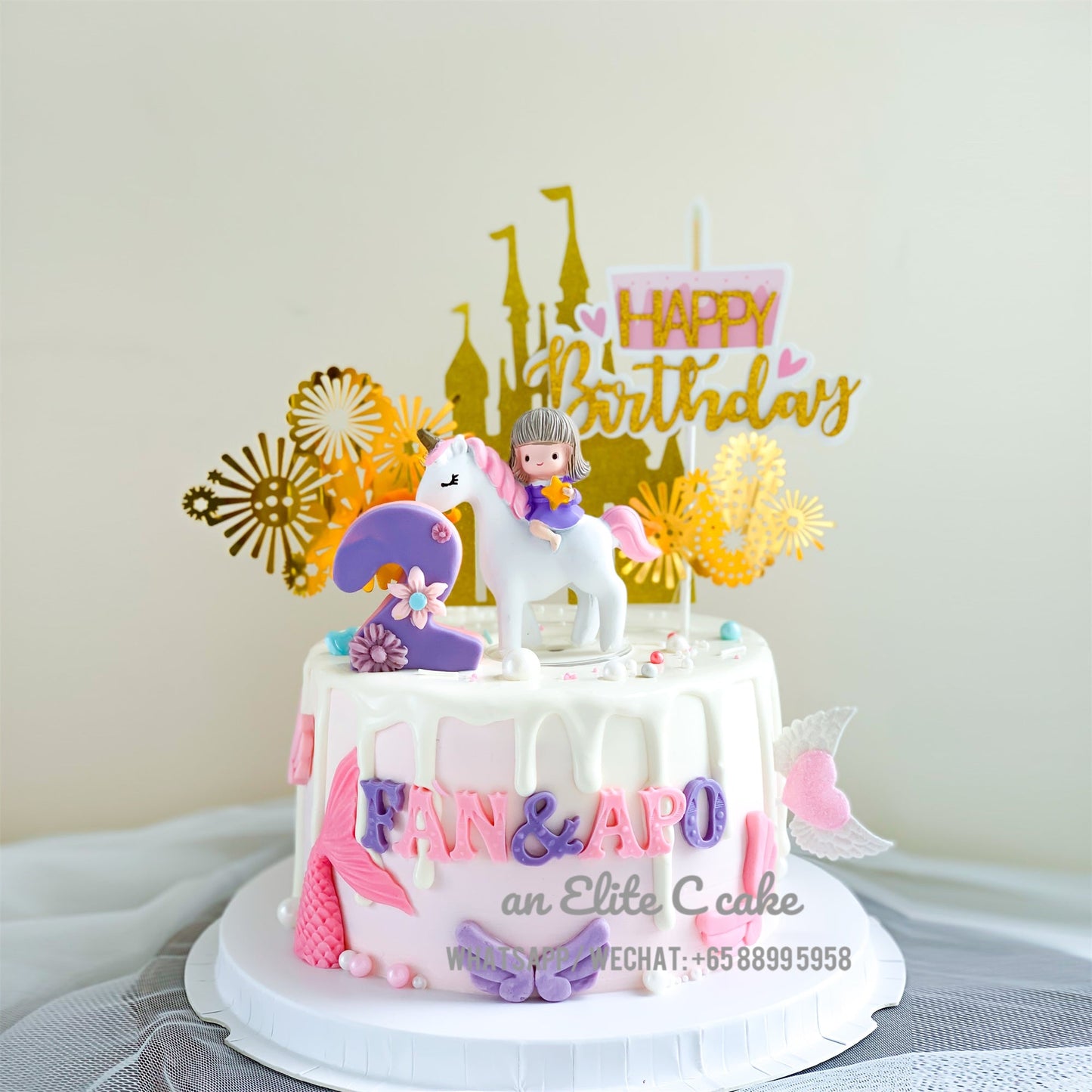Fairy Tale Fantasy Cake for Little Girl: Horse Riding