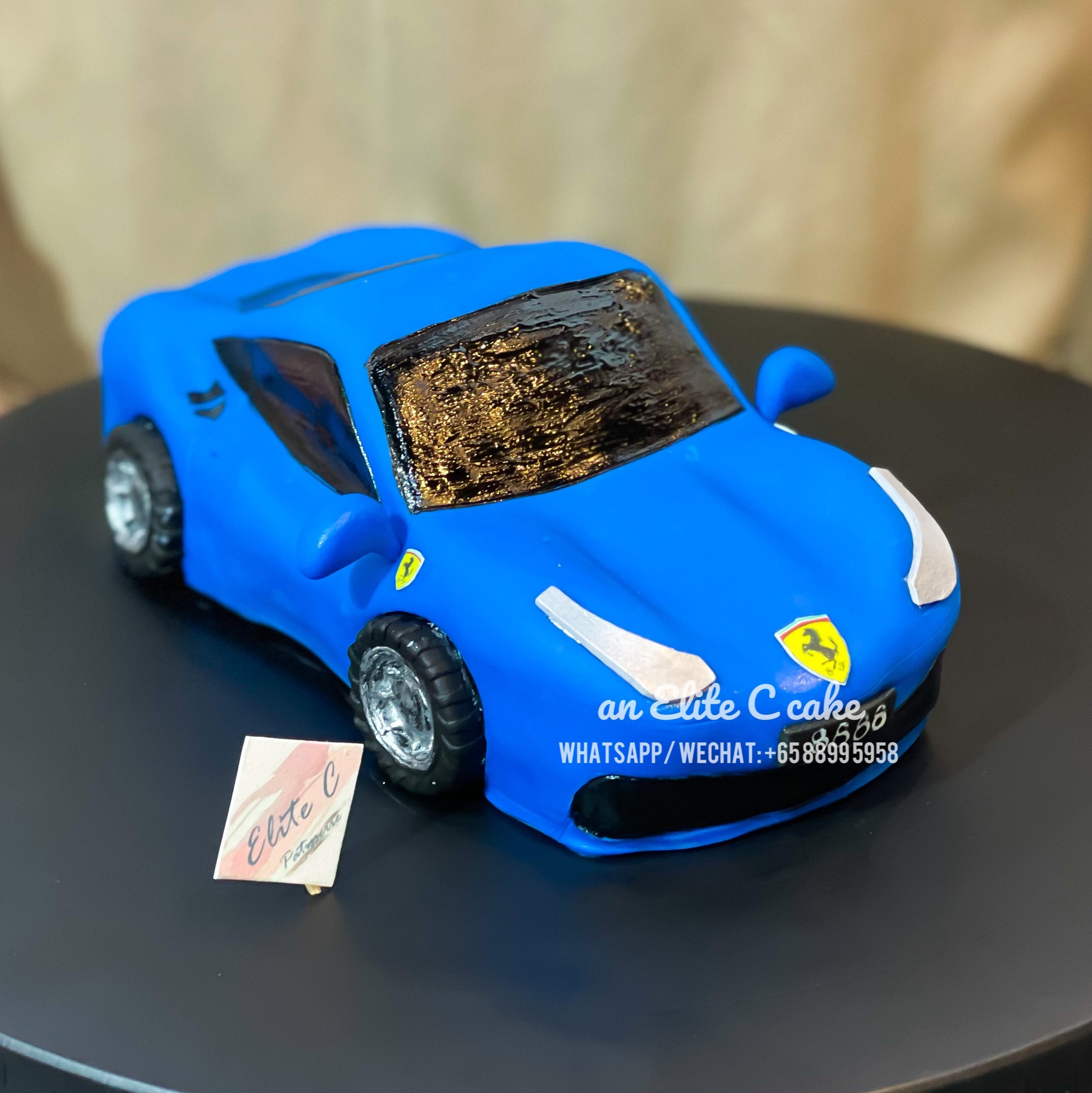 Sculpted 3D Car Shaped Cake: Racing Car Cake – C Patisserie (SG)