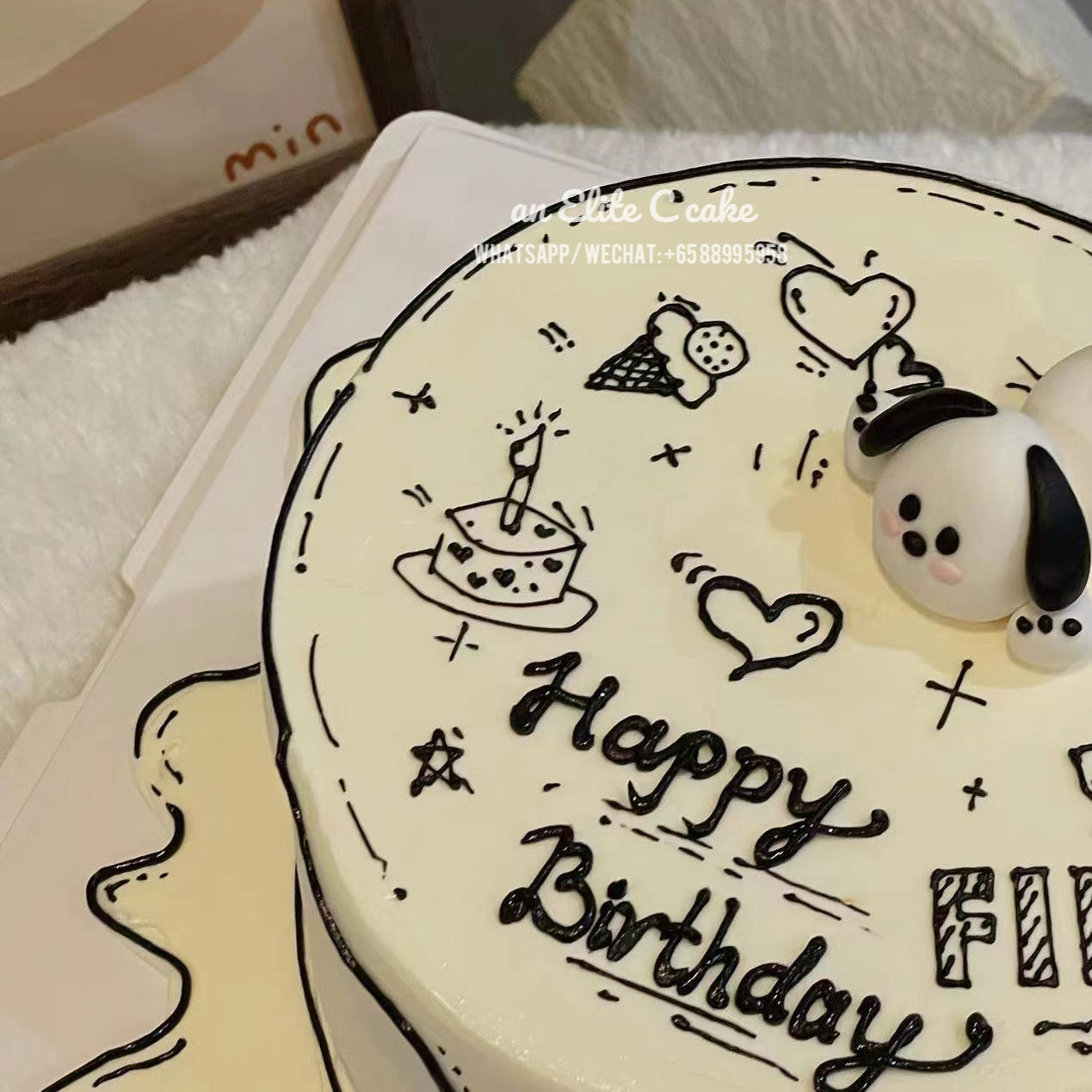 Custom Cake Drawing Anime Inspired Hand Drawing Cake: 2D ACG World Drawing – C Patisserie (SG)