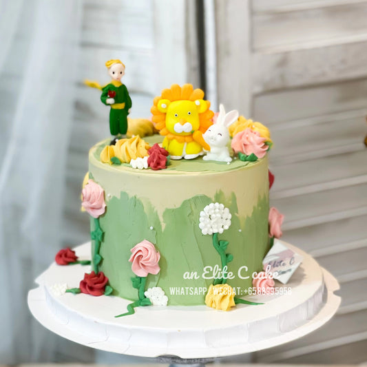 Little Prince Inspired Cake: Flower Field