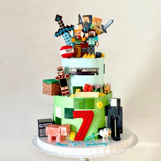 Game M.C Inspired Cake: Pixel Adventure Cake