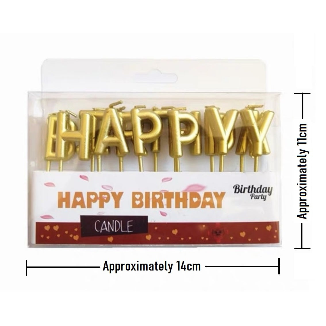 [A] Cake Candle - HAPPY BIRTHDAY (1 set of 13 letters)